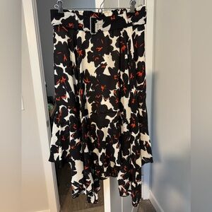 A.L.C. Silk skirt with Asymmetrical hem / removable belt size 0